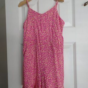Gb Girls Pink Yellow Jumpsuit, Size M (7-8)
